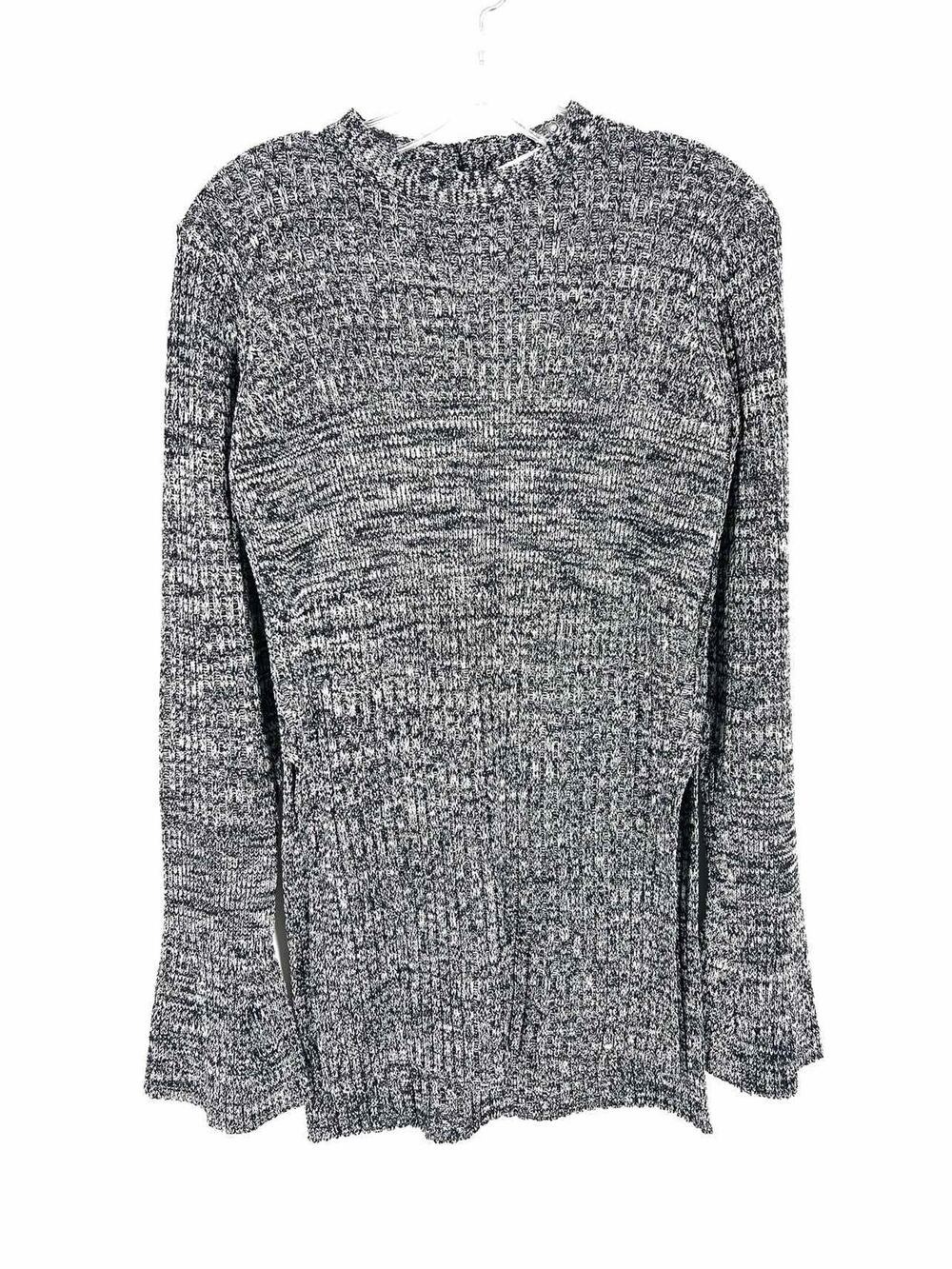 Victoria Beckham Size M Black/White Variegated Bell Sleeves Top-Long Sleeve